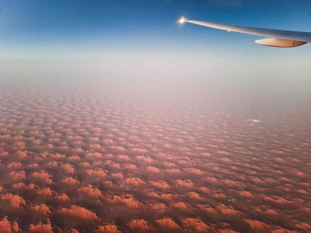 Sahara desert aerial